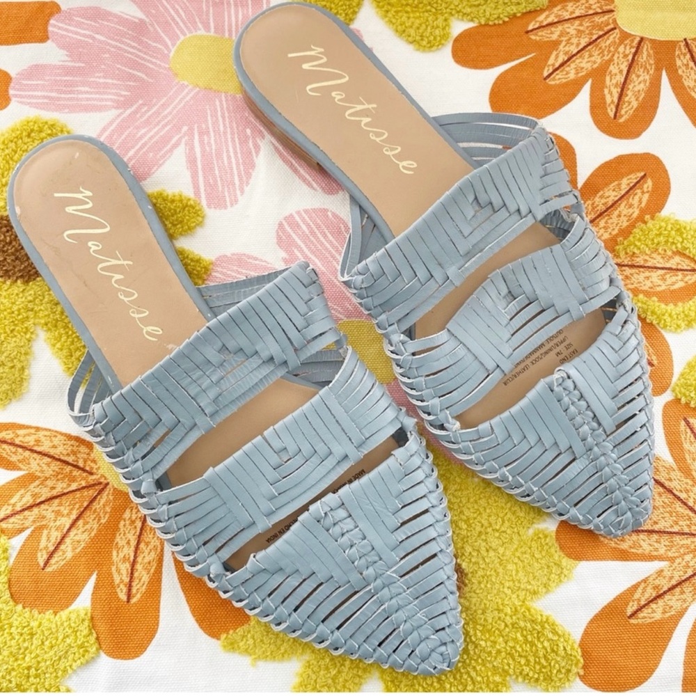 Anthropologie Matisse East End Woven Mules Size 7